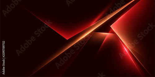 Canvas-taulu Abstract Red Light Waves with Glowing Rays and Futuristic Digital Texture Backgr
