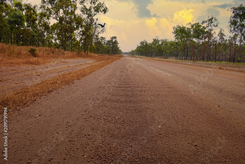 Long dirt road, Cape York Peninsula, Far North Queensland, Australia