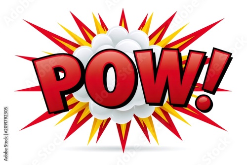 POW! comic book sound effect exploding speech bubble