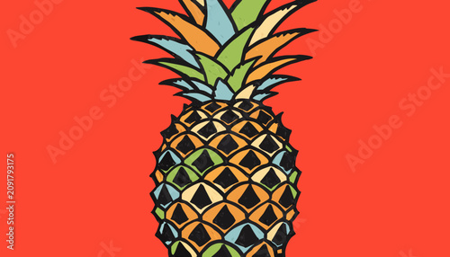 illustration of pineapple