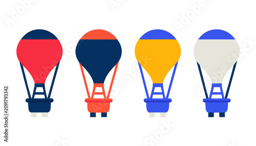 Vector illustration of hot air balloons