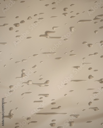Abstract pattern of water droplets on a light surface