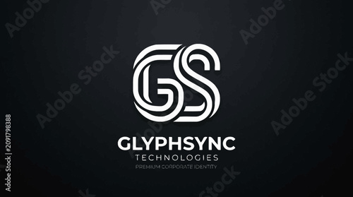 Glyphsync Technologies company logo design.