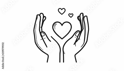 Canvastavla Hands holding a heart symbol.