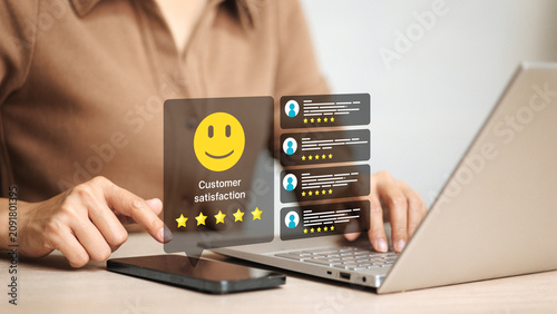 Customer Satisfaction Rating and Online Review Management with Five Star Feedback, Client Experience and Reputation Analytics