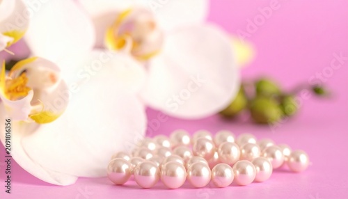 Close-up of colorful macarons on pink background.