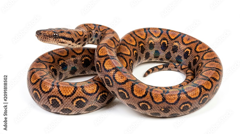 Fototapeta premium snake on white