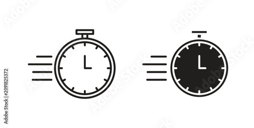 Bild auf Leinwand Time fast icon