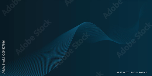 Tableau sur toile The speed of digital technology connects blue green background, cyber nano information, abstract communication, future technology data innovation
