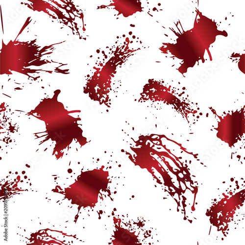 Bild auf Leinwand pattern featuring a set of icons depicting various bloodstains and drips of diff