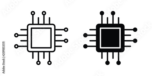 Computer chip icon