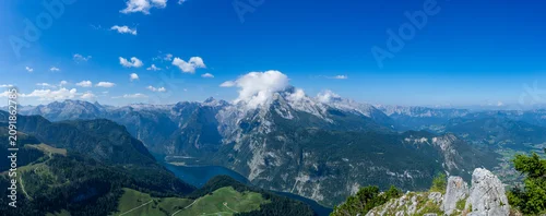 Panel kuchenny z motywem Berchtesgadener Alpen mit Blick auf den Königssee