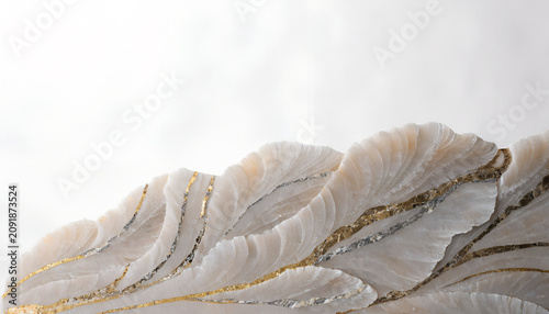 Royal Feather Marble,Elegant feather-shaped calcite formations naturally embedded.
Thin gold and platinum veins following feather curves.
Clean negative space for a modern luxury feel.