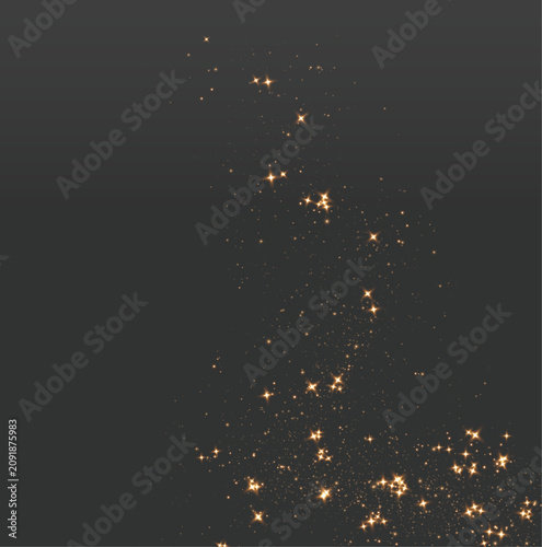 Foto Transparent PNG gold sparkle dust particles with glowing shining light effect an