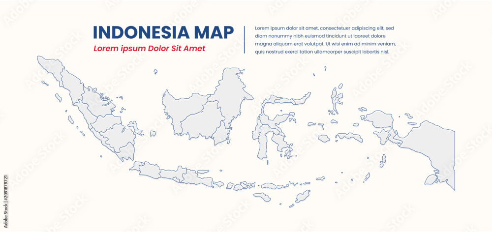 Fototapeta premium Indonesian map