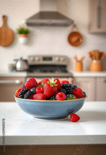 Bowl of fresh mixed berries...