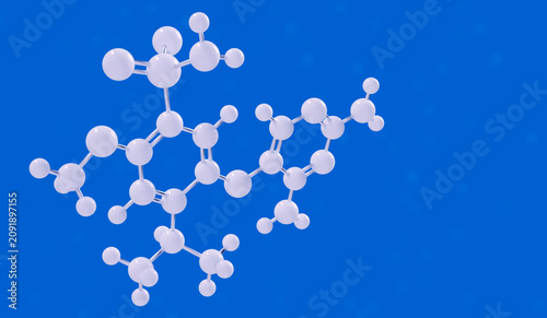 Fotografía Gefapixant drug molecule, selective P2X3 receptor antagonist, used for the treatment of refractory chronic cough