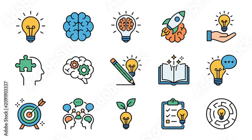 Photos Creative Showcasing Diverse Concepts of Innovation Learning and Brainpower with