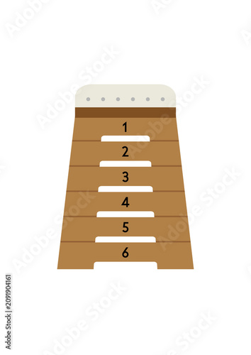 Fotografie Flat illustration of gym vaulting box