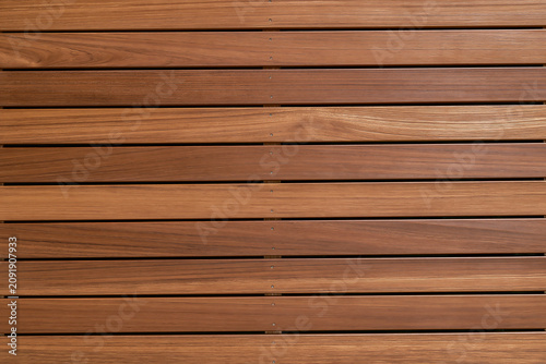 Фотография Exterior Grade Real Wood Decking Planks with Fasteners in Straight Linear Patter
