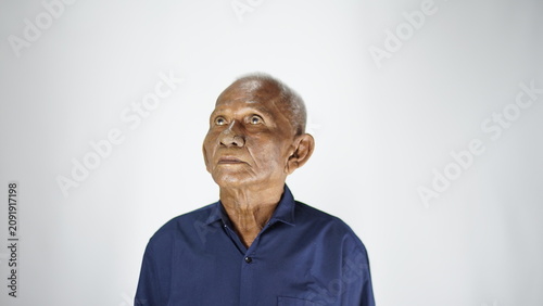 Принти на полотні Elderly Man's Portrait, Wisdom, Experience, and Thoughtful Expression