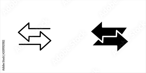 Tableau sur toile Black glyph icon  set