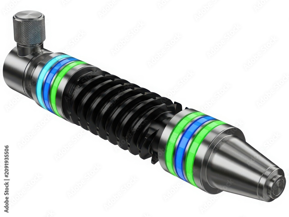 Fototapeta premium Advanced shock absorber with colored bands