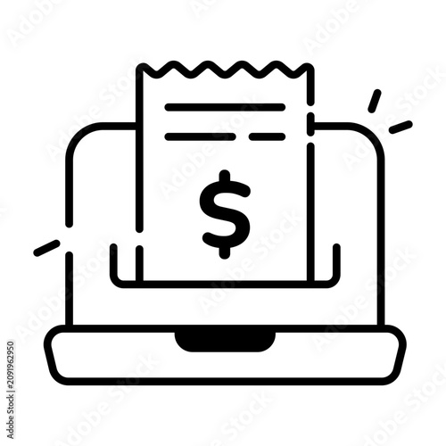 Bild auf Leinwand An icon design of shopping bill