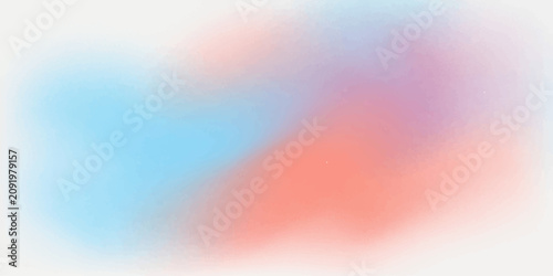 Bild auf Leinwand Soft, blended watercolor hues of pastel blue, coral, and lavender create a gentle, ethereal gradient background, evoking a sense of calm and creativity
