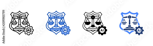 фотографія Ai Ethics Icon with Multy Style Variations