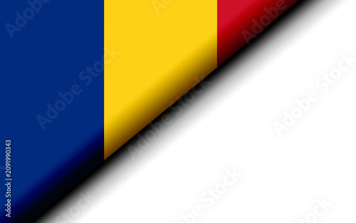 Romania flag folded in half