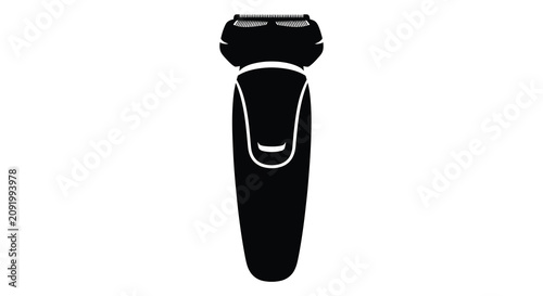 Fotografía Electric razor shape in black silhouette against a white background silhouette