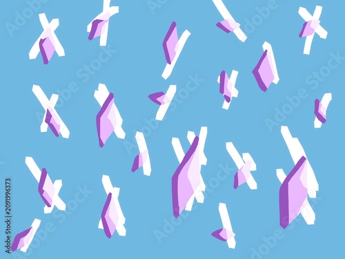 Abstract 3D Pastel Pattern Set with Y2K Aesthetic Backgrounds