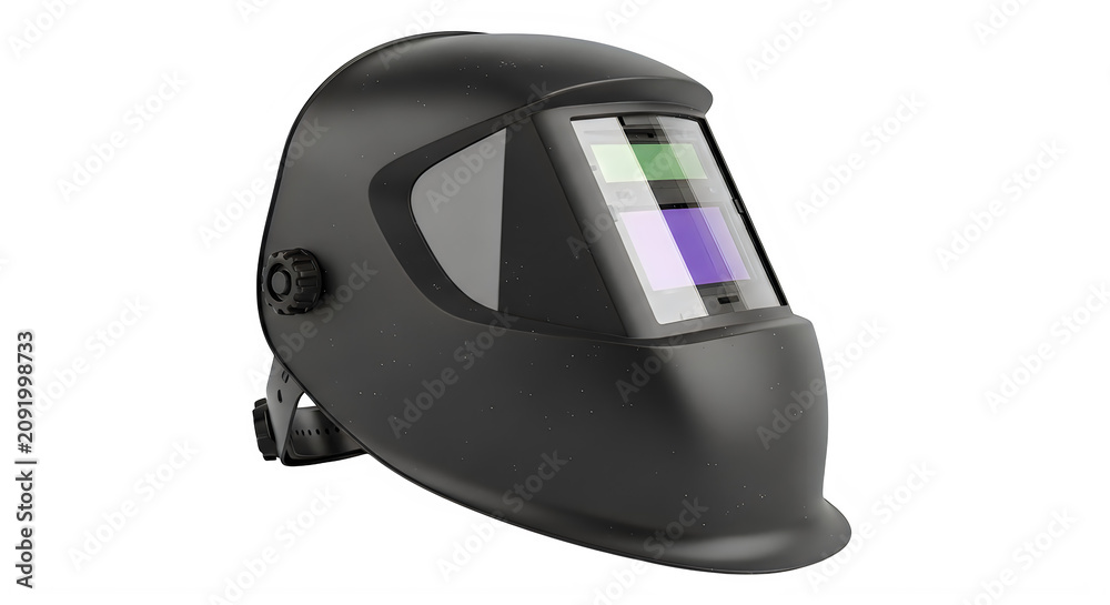 Obraz premium Professional Auto Darkening Welding Helmet Isolated on White Background