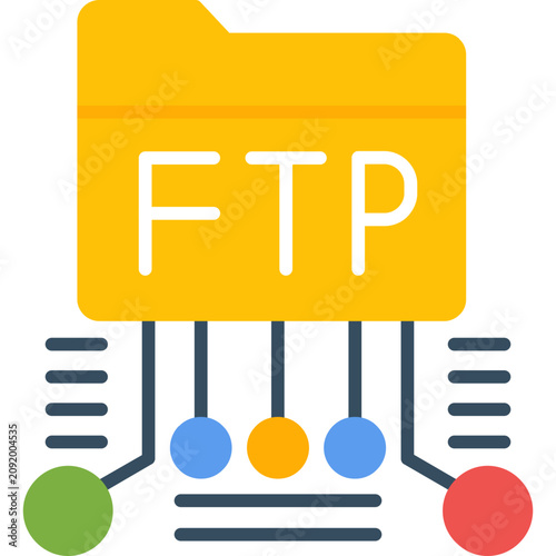 Canvastavla FTP Icon Vector Element