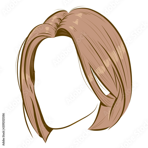 Light brown female hairstyle png isolated