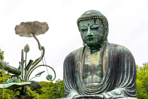 Canvastavla Great buddha of kamakura statue