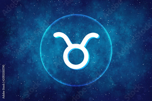 Taurus Astrology on Galaxy Background