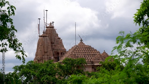Top view of the Jain Temple at Manuabhan Tekri Bhopal Madhya Pradesh.