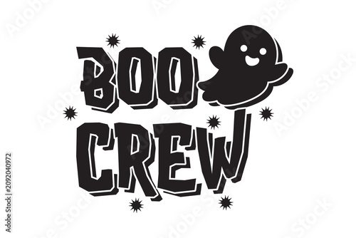 Halloween boo crew ghost graphic design