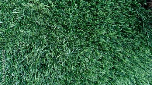 Artificial Green Grass Turf Background Top View, Realistic Synthetic Lawn Texture for Landscaping and Sport Field Surface Design, Durable Plastic Carpet Material for Balcony Garden Decor, High Quality