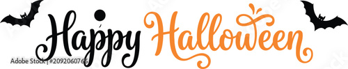 Halloween greeting with bats