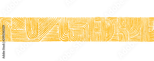 Konstfotografi Geometric tribal art featuring african and mexican ethnic seamless pattern, abstract line aztec motif