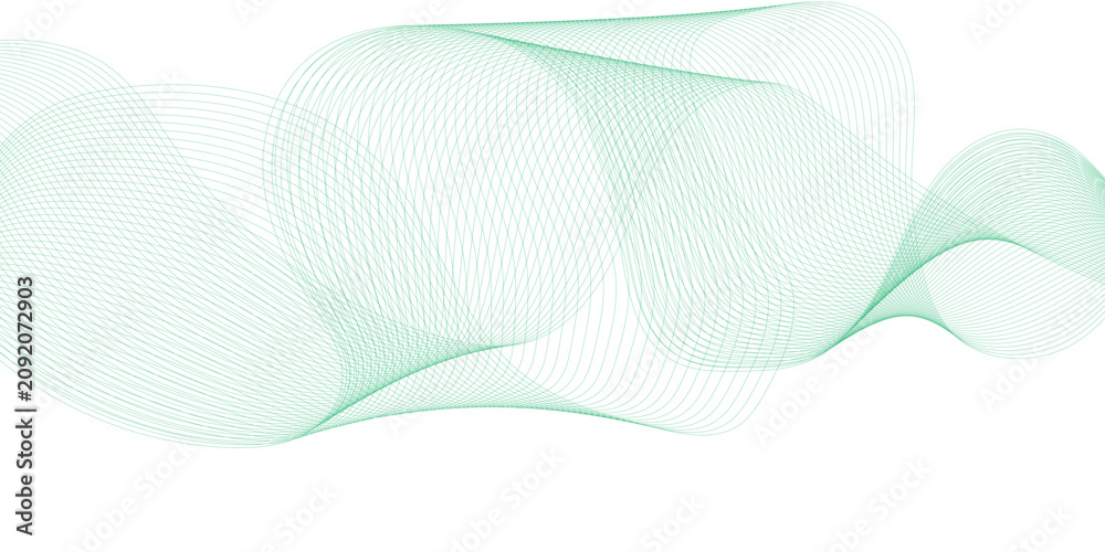 Fototapeta premium Modern abstract glowing wave lines on white background. Dynamic flowing wave design element. Futuristic technology and sound wave pattern. Abstract Modern Line, Wave Designed On white Background.