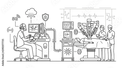 Remote Robotic Surgical Procedure Performed by Medical Professional Using Advanced Digital Telemedicine Technology and Cloud Connectivity