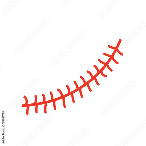 Vector image of a classic red baseball bat, in doodle style