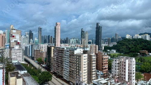 Residential High Rise Buildings Across a Dense Urban Cityscape