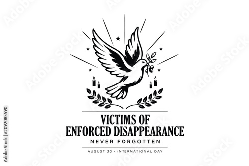 International Day of the Victims of Enforced Disappearances Vector Illustration, Human Rights Awareness Design