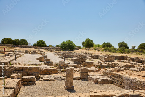 Konstfotografi Ancient punic-roman archeological ruins at carthage tunisia