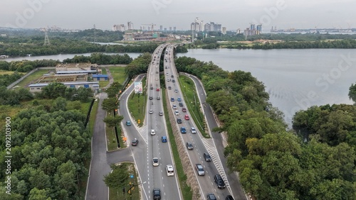 Фотография Permas Jaya Bridge, Johor Bahru, Malaysia - July 11,2026 - Aeriel View to Permas
